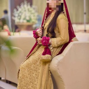 Nikkah Maxi Dress with dupatta and pouch bag