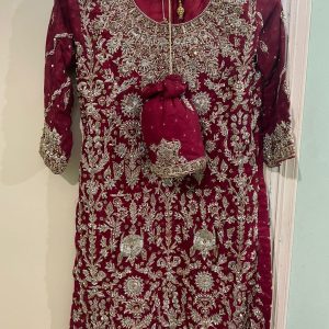 Mehroon Barat Dress for sale!